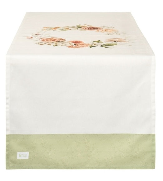 🌿 Cotton Table Runner – Flower Garden